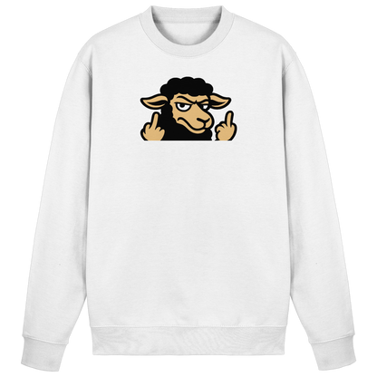 Schwarzes Schaf mit Mittelfinger – Das stille Nein in Stoffform - Basic Sweatshirt