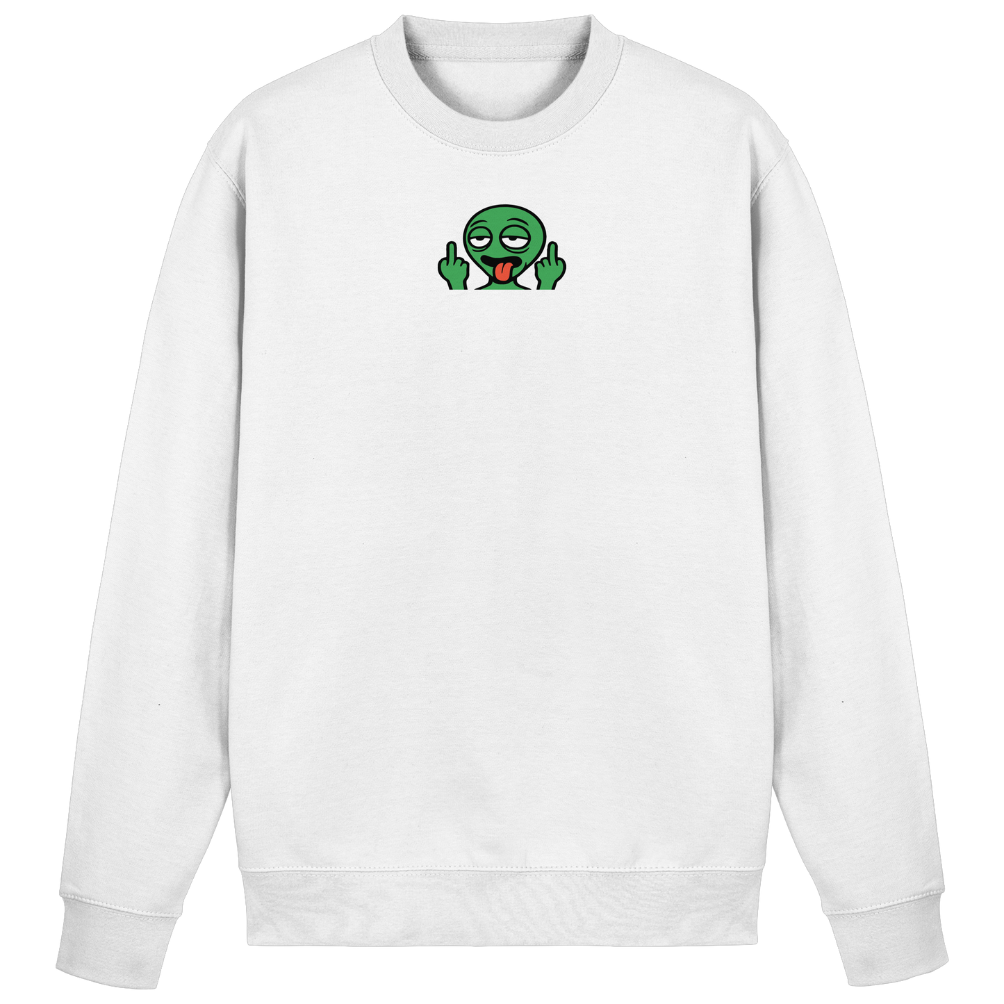 Alien mit Mittelfinger – Ich will nach Hause, aber erst flippe ich euch noch - Basic Sweatshirt