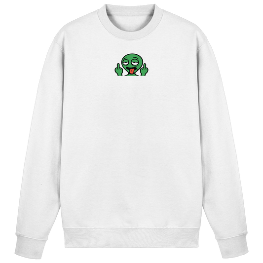 Alien mit Mittelfinger – Ich will nach Hause, aber erst flippe ich euch noch - Basic Sweatshirt