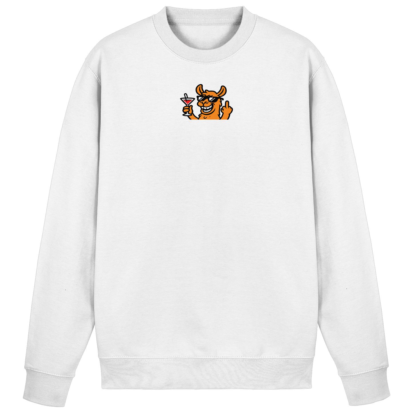 Lama mit Mittelfinger – Partymodus mit Attitüde - Basic Sweatshirt