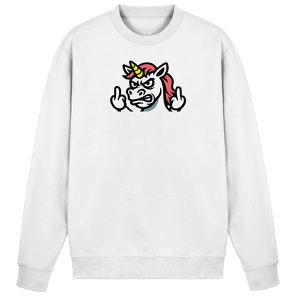 Einhorn mit Mittelfinger – Sag’s mit dem Horn - Basic Sweatshirt
