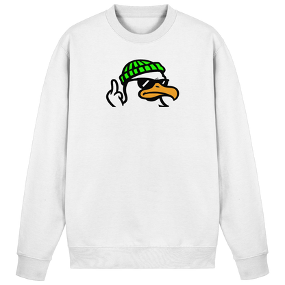 Möwe mit Mittelfinger – Klarstellung in Federform - Basic Sweatshirt