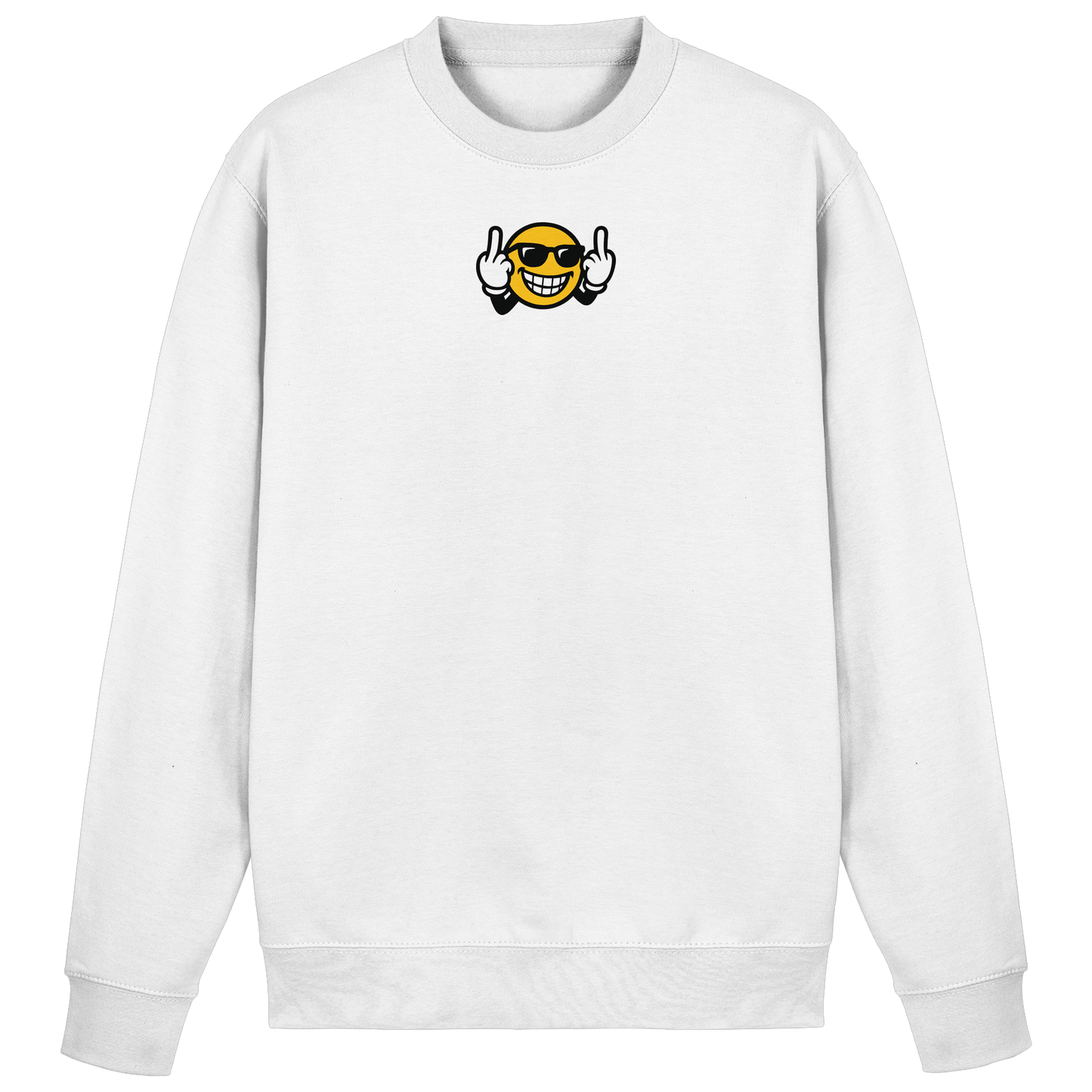 Smiley mit Mittelfinger – Nett lächeln. Weitergehen. - Basic Sweatshirt