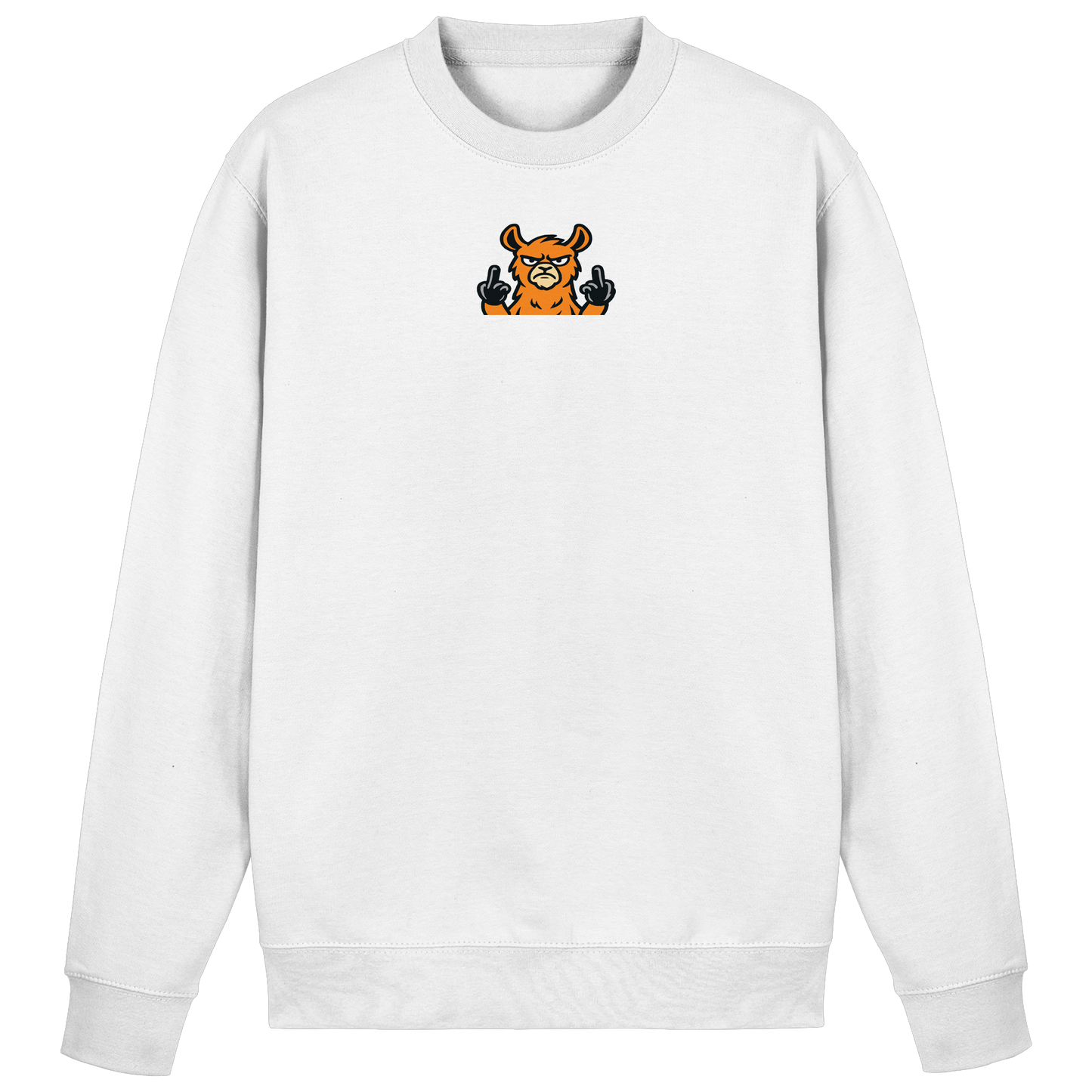 Lama mit Mittelfinger – Das Modeaccessoire für klare Kante und Ruhe - Basic Sweatshirt