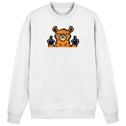 Lama mit Mittelfinger – Das Modeaccessoire für klare Kante und Ruhe - Basic Sweatshirt
