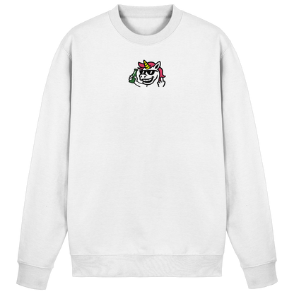 Einhorn mit Mittelfinger – Im Partymodus scheißt’s auf Glitzerregeln - Basic Sweatshirt