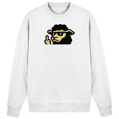 Schwarzes Schaf mit Mittelfinger – Lieber auffallen als mitlaufen - Basic Sweatshirt