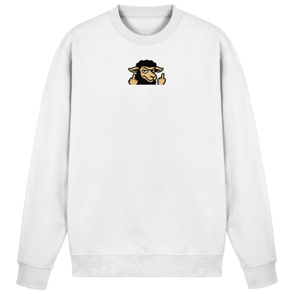 Schwarzes Schaf mit Mittelfinger – Das stille Nein in Stoffform - Basic Sweatshirt