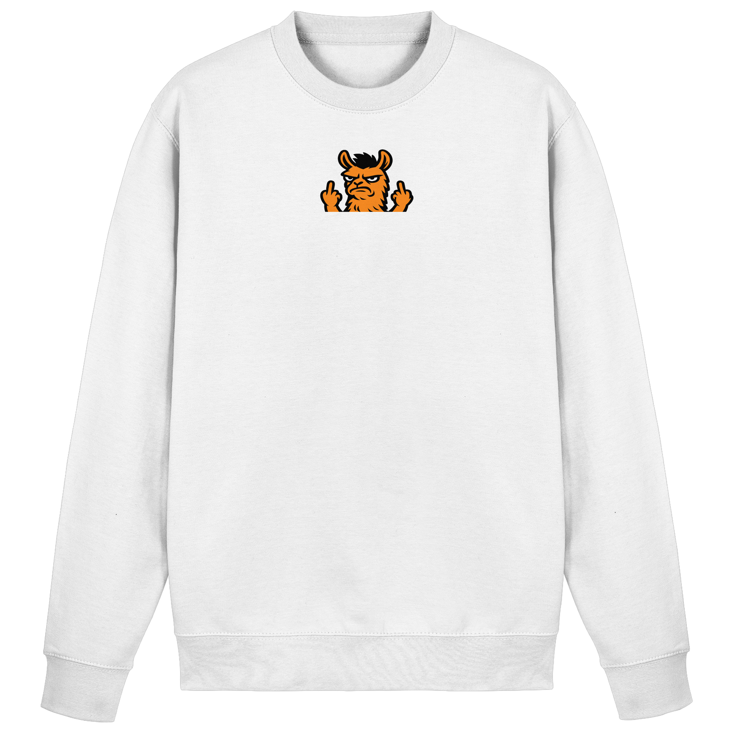 Lama mit Mittelfinger – Dein Mode-Statement gegen soziale Überforderung - Basic Sweatshirt