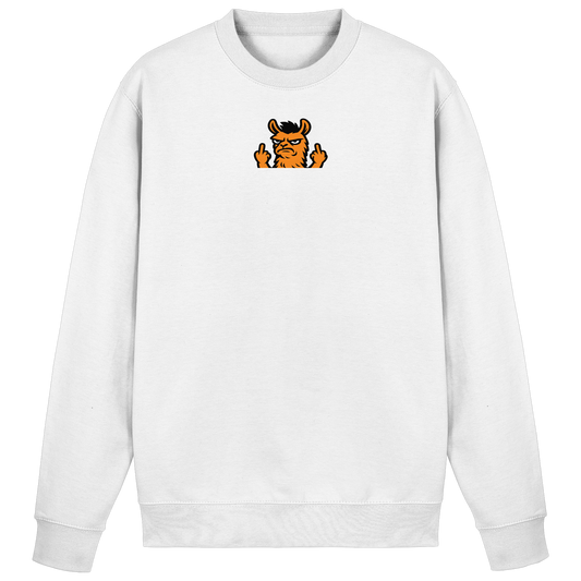 Lama mit Mittelfinger – Dein Mode-Statement gegen soziale Überforderung - Basic Sweatshirt