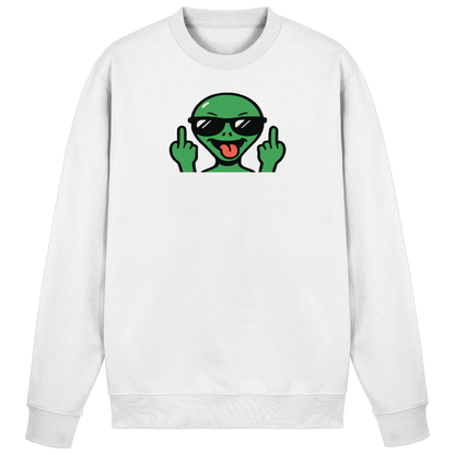 Alien mit Mittelfinger – Grüße vom Planeten Genervt - Basic Sweatshirt