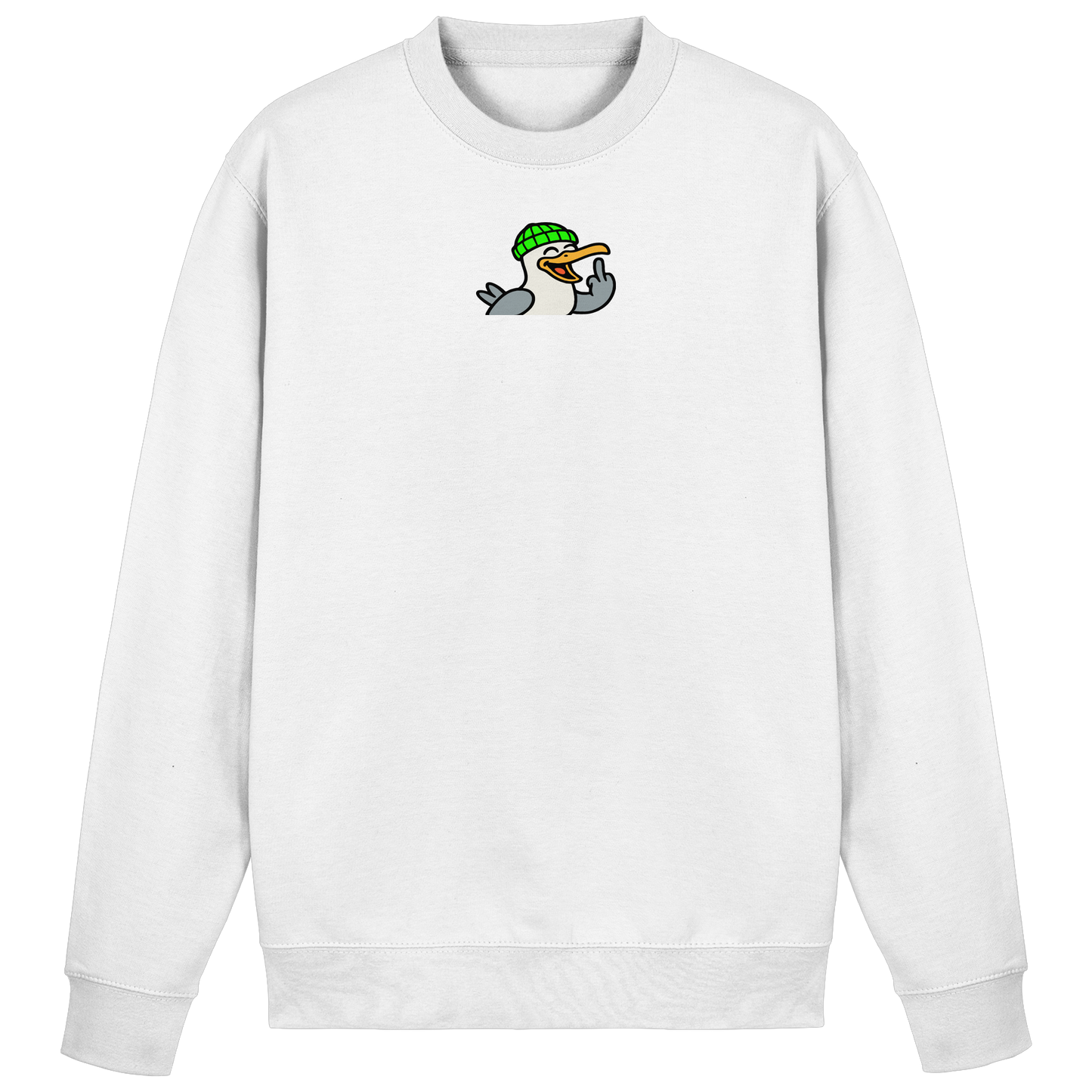 Möwe mit Mittelfinger – Wenn Höflichkeit keine Option mehr ist - Basic Sweatshirt