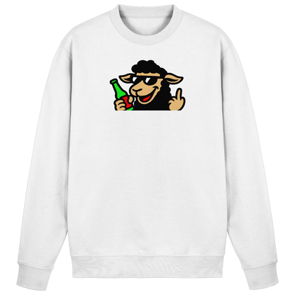 Schaf mit Mittelfinger im Partymodus – Zu viel Konfetti, zu wenig Geduld - Basic Sweatshirt
