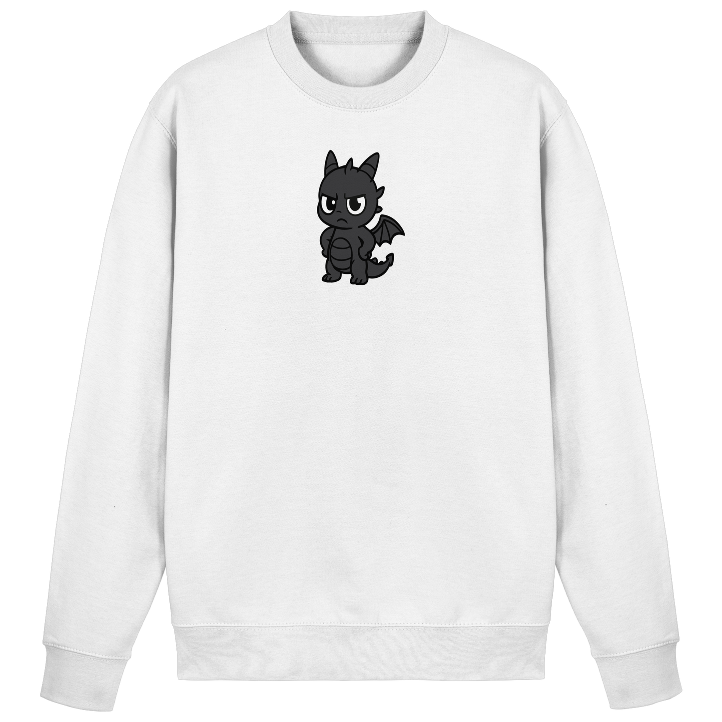 Babydrache mit schiefem Blick – Mini, aber meinungsstark - Basic Sweatshirt