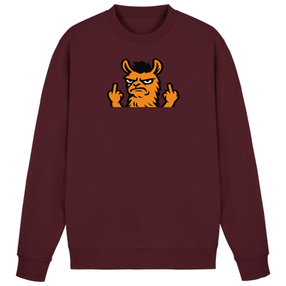 Lama mit Mittelfinger – Dein Mode-Statement gegen soziale Überforderung - Basic Sweatshirt