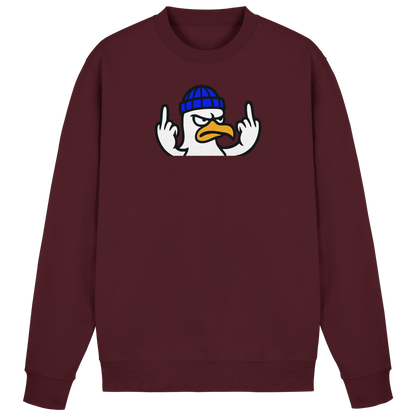 Möwe mit Mittelfinger – Kein Bock, keine Diskussionen - Basic Sweatshirt