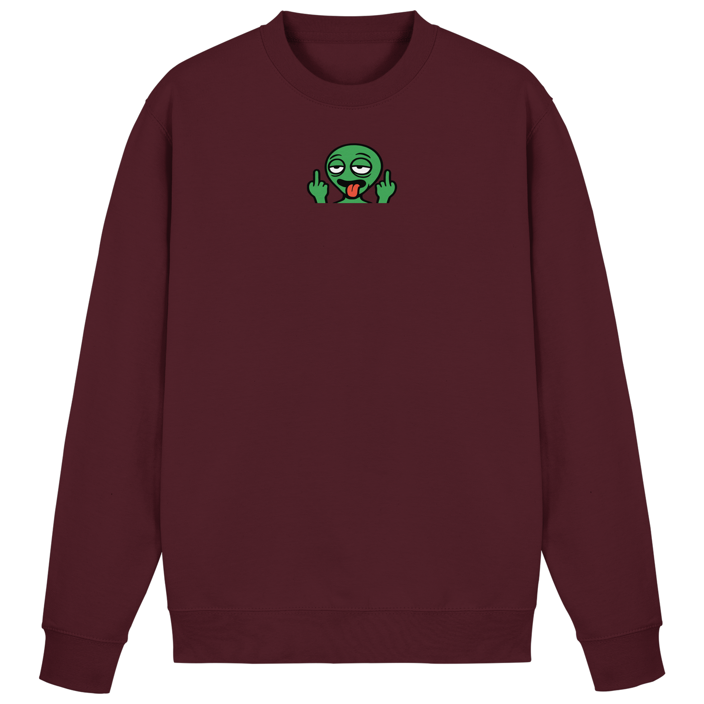 Alien mit Mittelfinger – Ich will nach Hause, aber erst flippe ich euch noch - Basic Sweatshirt