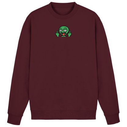 Alien mit Mittelfinger – Ich will nach Hause, aber erst flippe ich euch noch - Basic Sweatshirt