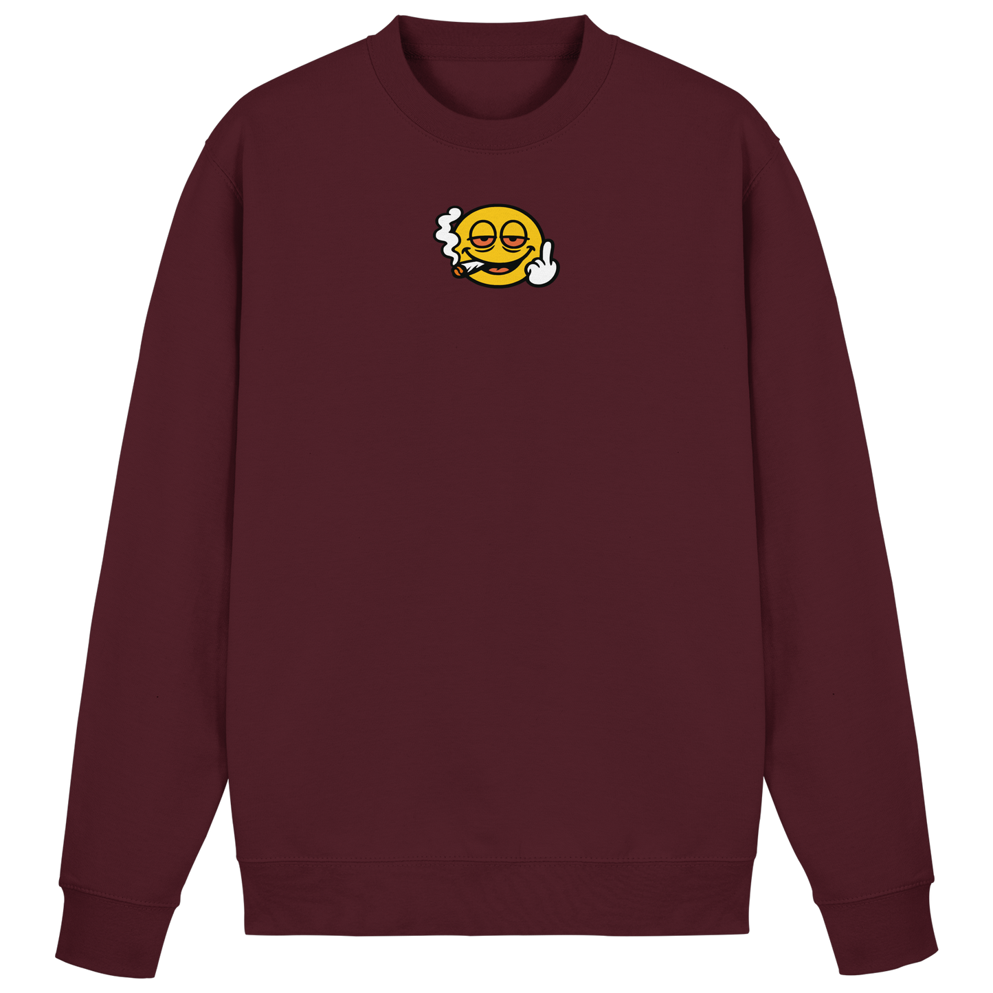 Smiley mit Mittelfinger – Wie ein Joint, nur zum Anziehen - Basic Sweatshirt