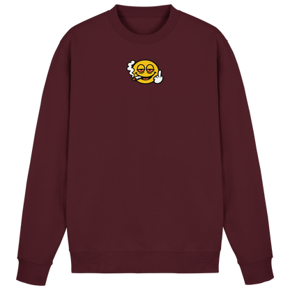 Smiley mit Mittelfinger – Wie ein Joint, nur zum Anziehen - Basic Sweatshirt