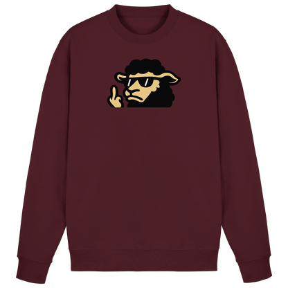 Schwarzes Schaf mit Mittelfinger – Lieber auffallen als mitlaufen - Basic Sweatshirt