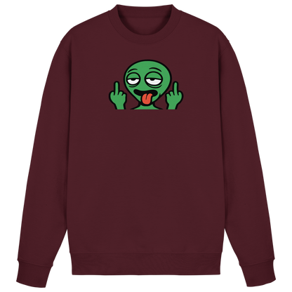 Alien mit Mittelfinger – Ich will nach Hause, aber erst flippe ich euch noch - Basic Sweatshirt