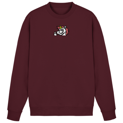 Einhorn mit Mittelfinger – Zu süß zum Ertragen, zu frech zum Ignorieren - Basic Sweatshirt