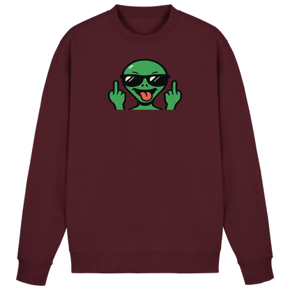 Alien mit Mittelfinger – Grüße vom Planeten Genervt - Basic Sweatshirt
