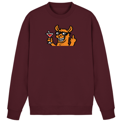 Lama mit Mittelfinger – Partymodus mit Attitüde  - Basic Sweatshirt