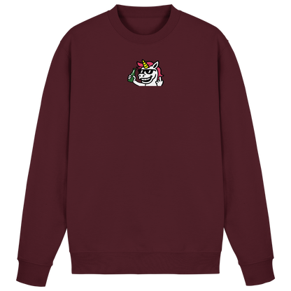 Einhorn mit Mittelfinger – Im Partymodus scheißt’s auf Glitzerregeln - Basic Sweatshirt
