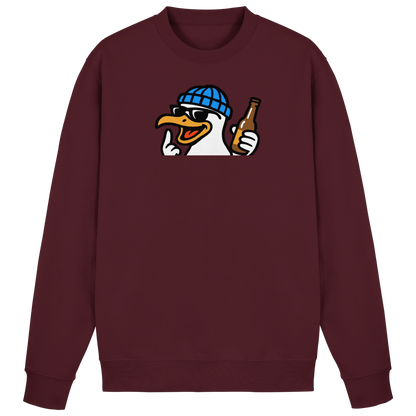 Möwe mit Mittelfinger – Dein nachtaktives Party-Orakel - Basic Sweatshirt