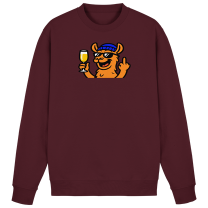 Lama mit Mittelfinger – Der ultimative Stoppschild für Laberer - Basic Sweatshirt
