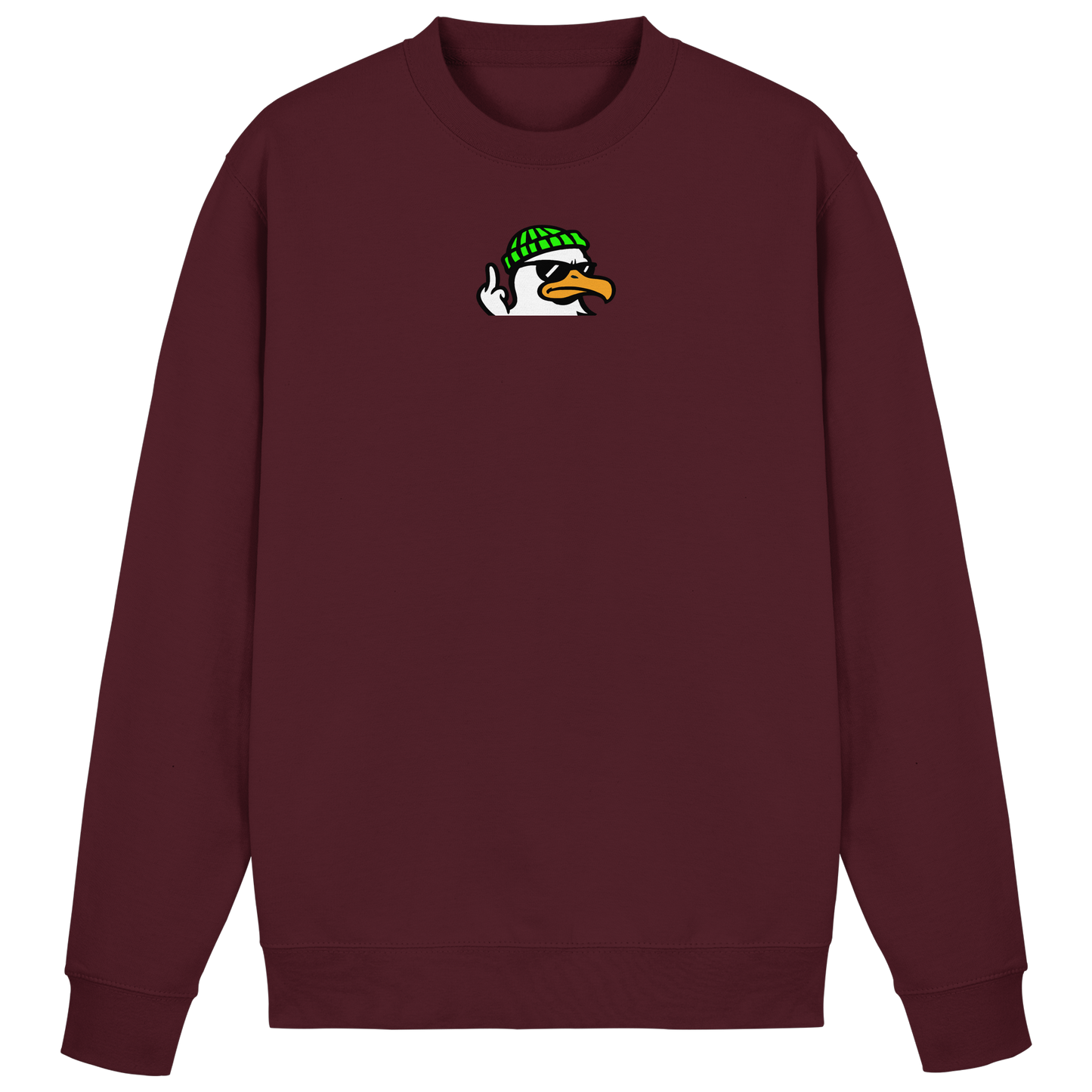 Möwe mit Mittelfinger – Klarstellung in Federform - Basic Sweatshirt