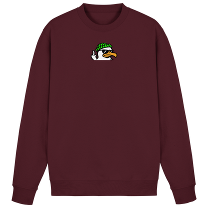 Möwe mit Mittelfinger – Klarstellung in Federform - Basic Sweatshirt