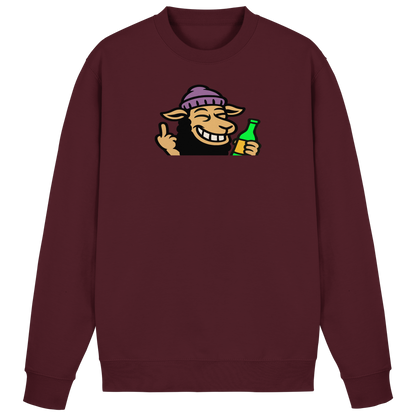 Schaf mit Mittelfinger im Partymodus – Dancefloor? Nur wenn’s brennt - Basic Sweatshirt