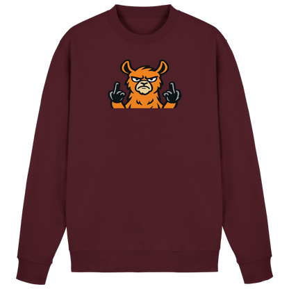 Lama mit Mittelfinger – Das Modeaccessoire für klare Kante und Ruhe - Basic Sweatshirt