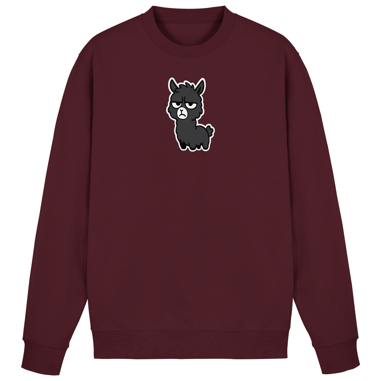 Alpaka mit Augenrollen & hochgezogener Lippe – Bitte nicht heute, Mensch - Basic Sweatshirt