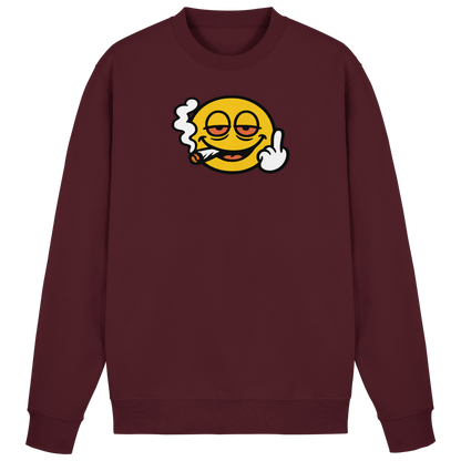 Smiley mit Mittelfinger – Wie ein Joint, nur zum Anziehen - Basic Sweatshirt