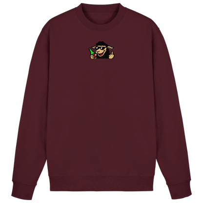 Schaf mit Mittelfinger im Partymodus – Zu viel Konfetti, zu wenig Geduld  - Basic Sweatshirt