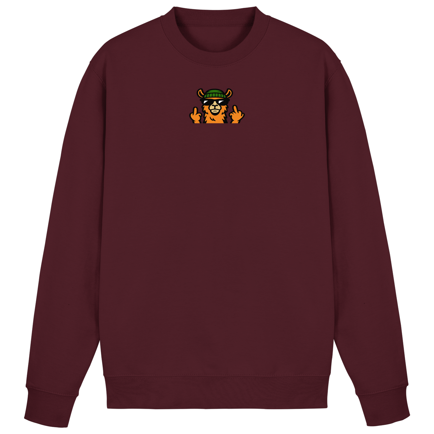 Lama mit Mittelfinger – Dein freches Statement gegen nervige Fragen und blöde Menschen - Basic Sweatshirt