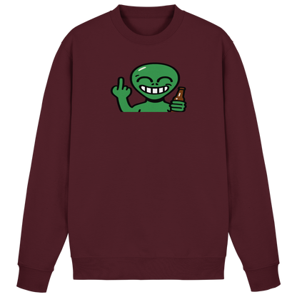 Alien mit Mittelfinger – Cosmic Party, irdischer Finger - Basic Sweatshirt