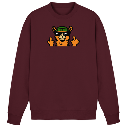 Lama mit Mittelfinger – Dein freches Statement gegen nervige Fragen und blöde Menschen - Basic Sweatshirt