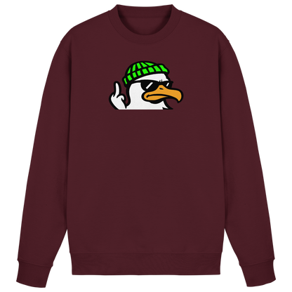 Möwe mit Mittelfinger – Klarstellung in Federform - Basic Sweatshirt