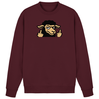 Schwarzes Schaf mit Mittelfinger – Das stille Nein in Stoffform - Basic Sweatshirt