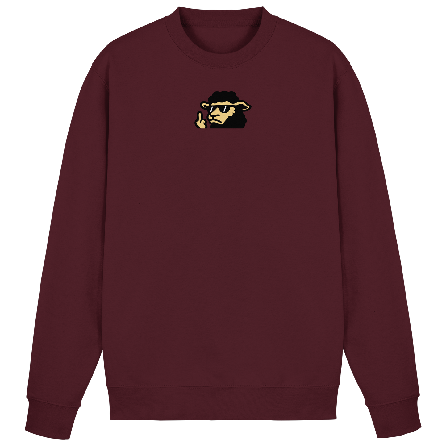 Schwarzes Schaf mit Mittelfinger – Lieber auffallen als mitlaufen - Basic Sweatshirt