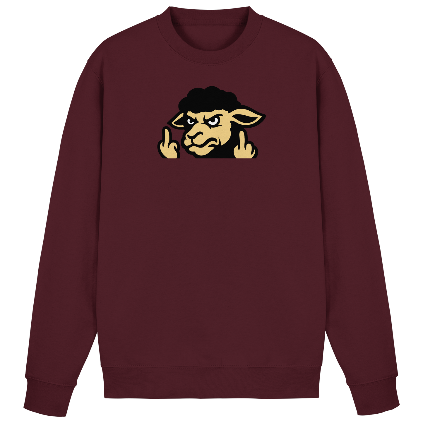 Schwarzes Schaf mit Mittelfinger – Für alle, die nicht dazugehören wollen - Basic Sweatshirt