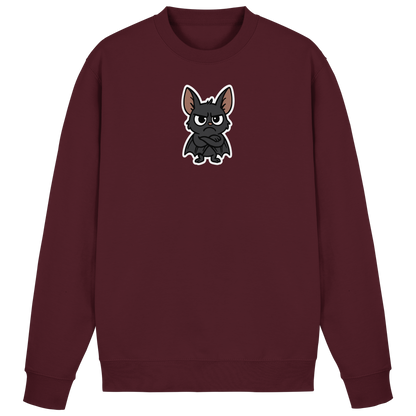 Fledermaus mit verschränkten Flügeln – Nachtmodus: Skepsis aktiv - Basic Sweatshirt
