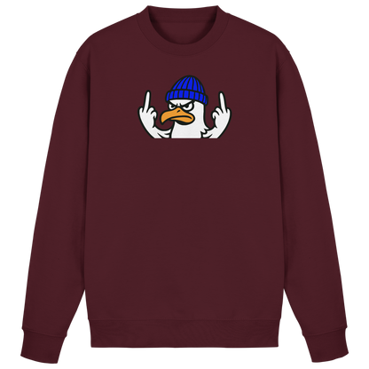 Möwe mit Mittelfinger – Vogel zeigen, Stil behalten  - Basic Sweatshirt