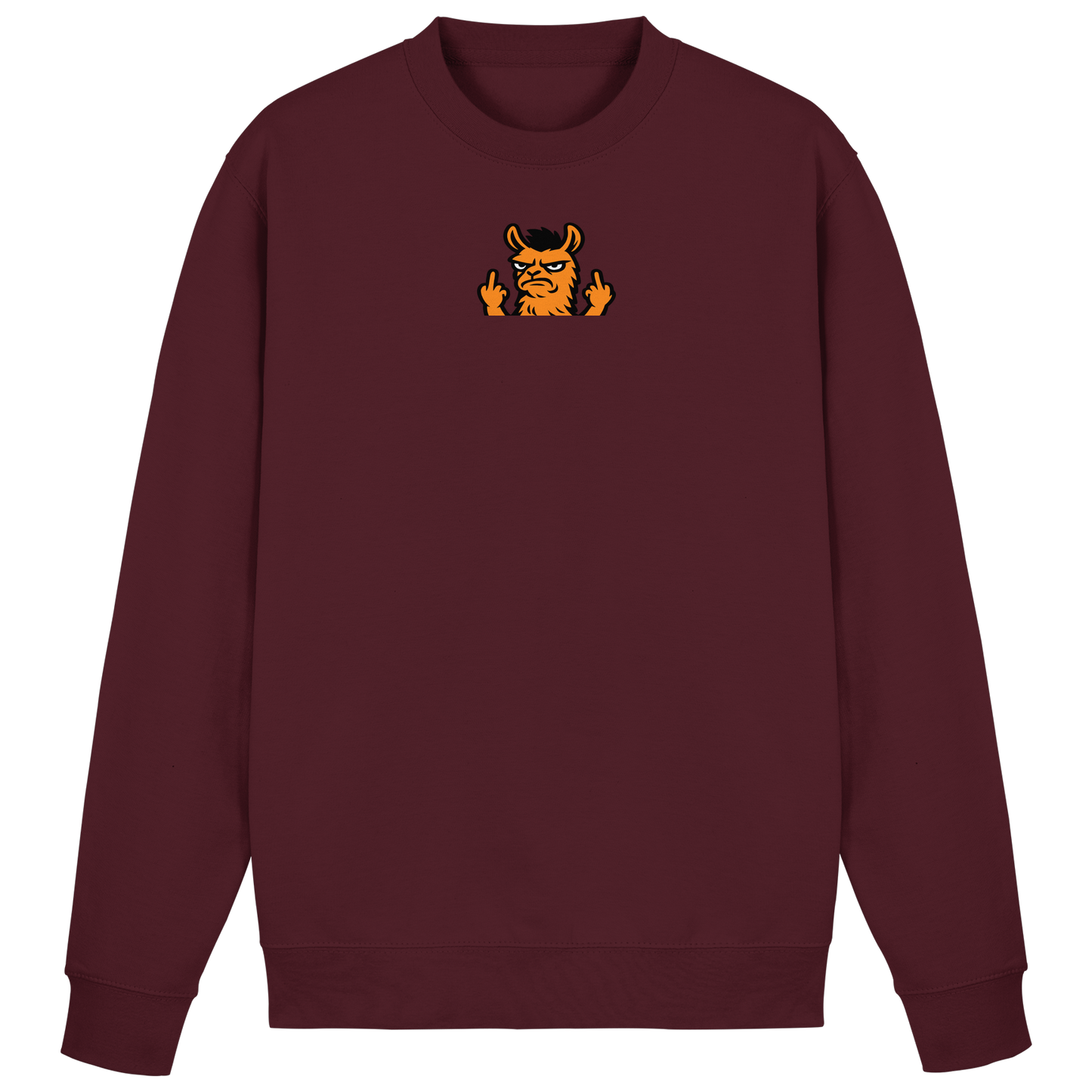 Lama mit Mittelfinger – Dein Mode-Statement gegen soziale Überforderung - Basic Sweatshirt