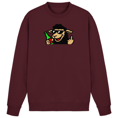 Schaf mit Mittelfinger im Partymodus – Zu viel Konfetti, zu wenig Geduld - Basic Sweatshirt